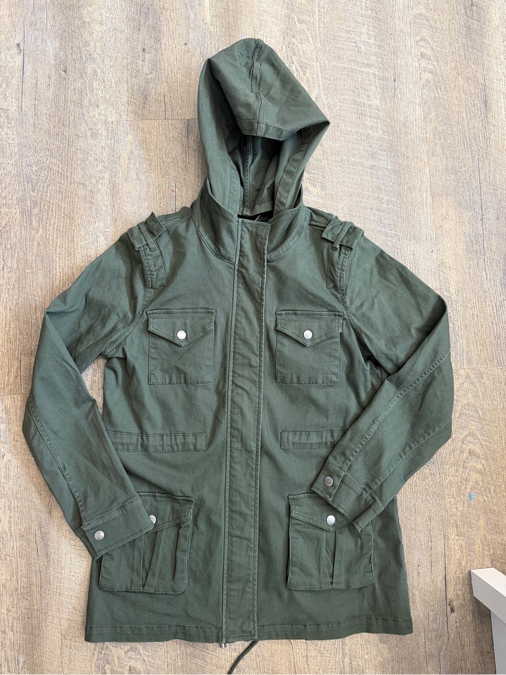 Market & Spruce Olive Green Hooded Field Jacket
